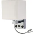 Lampa LED do czytania regulowana ALLOMN gęsia szyja USB chrom POWYSTAWOWY