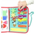 TABLICA SENSORYCZNA KOSMOS MONTESSORI MANIPULACYJNA UNIWERSALNA KSIĄŻKA 3D