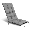 Poduszka ogrodowa 50x50x80 cm na krzesło wodoodporna szara