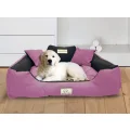 Legowisko dla psa kojec KINGDOG 75x65 cm personalizowane wodoodporne różowe