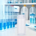 Zestaw butelek laboratoryjnych 500 ml PP szeroki wlew z zakrętką 15 sztuk