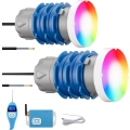 Lampa basenowa mini LED LyLmLe PL06-CS6W(A)-D 6W RGB IP68 12V z pilotem 2 szt.