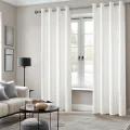 Zasłony welwetowe MIULEE 140x265 cm białe nieprześwitujące do sypialni i salonu