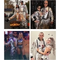 Kostium astronauta srebrny unisex dla dorosłych karnawał S UWXOZO