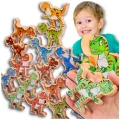 GRA ZRĘCZNOŚCIOWA LOGICZNA KLOCKI BALANSUJĄCE DINOZARY T-REX WIEŻA JHTOY-640