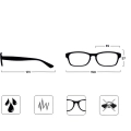 Okulary do czytania La Société RRR77 +1.0 unisex zestaw 3 szt.