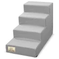 Schody 4 stopniowe rozbieralne, antyslip 60x40x30 cm len szary