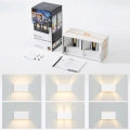 Lampa zewnętrzna LED CELAVY 2 szt. z czujnikiem ruchu IP65 ścienna biała