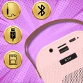 GŁOŚNIK PRZENOŚNY BEZPRZEWODOWY BLUETOOTH KARAOKE Z MIKROFONEM USB RGB v