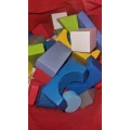 *LT308 DREWNIANE KLOCKI 100el KLOCKI W CZERWONYM WORKU