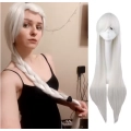 Długie białe peruki proste 100cm cosplay anime syntetyczne włosy do przebrania sesji zdjęciowej