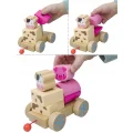 DREWNIANY POCIĄG Z KLOCKAMI WIEJSKA SCENERIA TRAKTOR FARMER ZWIERZĘTA
