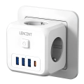 Listwa ścienna LENCENT 7 w 1 EU Plug, PD35W 3AC 3U1C listwa zasilająca z USB