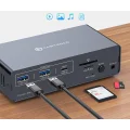 Przełącznik KVM USB-C 13w1 2 monitory 2 komputery HDMI 4K60Hz EDID FQuanmap FQ-de-SW521 POWYSTAWOWY