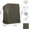 Pokrowiec na leżak plażowy 130 cm Hanse Oxford 600D zielony zimowy