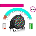 Lampy LED Disco RGB ZQ01104 oświetlenie dyskotekowe 7 trybów zestaw 4 szt.