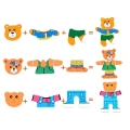 DREWNIANA UKŁADANKA PUZZLE UBIERANKA EMOCJE MINY RODZINA MISIÓW 47 EL.
