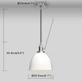 Lampa wisząca Phansthy półokrągła biała metalowa vintage loft styl nowoczesny