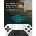 Bezprzewodowy gamepad GAMINJA P48 do PS4/PS3 PC kontroler z wibracjami i trybem turbo do konsol i komputera