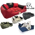 Legowisko dla psa kojec KINGDOG 75x65 cm personalizowane wodoodporne czerwone