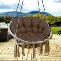Poduszka ogrodowa 122x40 cm na krzesło huśtawkę wiszącą bocianie gniazdo wodoodporna brązowa