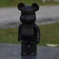 Miś Bearbrick 400% figurka do wnętrza 28cm czarny kolekcjonerska statuetka artystyczna do stylowych wnętrz