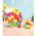 GRA LOGICZNA DREWNIANA TRÓJKĄTY UKŁADANKA PUZZLE JHTOY-947