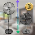 WENTYLATOR STOJĄCY PODŁOGOWY METALOWY Wiatrak Cichy Mocny BEZPIECZNY Ø50 CM