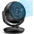 Wentylator stołowy cichy FTOTHH XD-1589F 22dB 3 prędkości regulacja 90° 3D turbo czarny