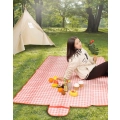 KOC PIKNIKOWY PLAŻOWY MATA BIWAKOWA WODOODPORNA PRZENOŚNA DUŻA 2x2m KRATA CZERWONA