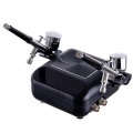 Kompresor na Dwa Aerografy 2x Aerograf 0,3 Wąż 170cm AUTO STOP Regulacja