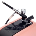 Cichy Kompresor Modelarski HS-386 Auto Stop Wentylator Filtr Aerograf 0,3mm