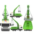 POMOC DROGOWA ZIELONA LAWETA 1:16 HOLOWNIK SAMOCHÓD ŚWIATŁA DŹWIĘK + AUTO