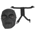 Czarna maska-sh helmet RESTEQ do airsoftu i motocykli na Halloween