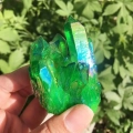 Zielony kwarc kamienny 70g Naturalny kamień kwarcowy zieloną powłoką Mineralny Prazem Kształt może różnić