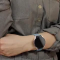 Pasek do zegarka do Amazfit GTS 2/3/4 Mini silikonowy 20 mm stalowy niebieski