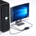 Przedłużacz PWAYTEK HDMI KVM USB zaawansowany extender sygnału do sterowania komputerem na odległość