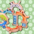 BALANSUJĄCE PSY DREWNIANE GRA ZRĘCZNOŚCIOWA WIEŻA PUZZLE JHTOY-637