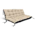 Zestaw Poduszka ogrodowa 120/80 cm + 120/40 cm na ławkę palety wodoodporna beżowy