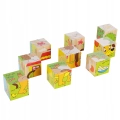 LT321 EDUKACYJNE DREWNIANE KLOCKI UKŁDANKA PUZZLE