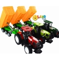 TRAKTOR Z PRZYCZEPĄ KIPER WYWROTKA OTWIERANA PRZYCZEPA 54 cm
