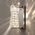 Lampa ścienna LED Sxtiger nowoczesna kryształowa regulowana srebrna