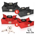 Legowisko dla psa kojec KINGDOG 55x45 cm personalizowane wodoodporne ciemnoszare
