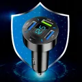 Szybka ładowarka samochodowa USB-C PD USB QC 3.0 szybkie ładowanie do telefonu w aucie