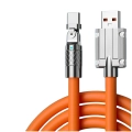Kabel szybkiego ładowania USB typu C 120w 6A 150cm pomaranczowy