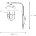 Lampa zewnętrzna ścienna Kava mosiężna IP43 wodoodporna
