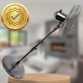 WENTYLATOR STOJĄCY PODŁOGOWY METALOWY Wiatrak Cichy Mocny BEZPIECZNY Ø50 CM