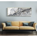 Obraz islamski Allah 60x180 cm arabska kaligrafia na srebrnym marmurze