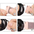 Pasek do zegarka smartwatch silikon 20mm Mugust 3 szt. rzep szary/różowy/niebieski