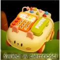 TELEFON STACJONARNY ZABAWKOWY TELEFON MUZYCZNY TELEFON NA KÓŁKACH